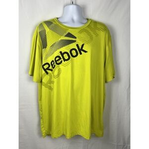 Reebok Performance Tee Neon Yellow Men's Size 2XL